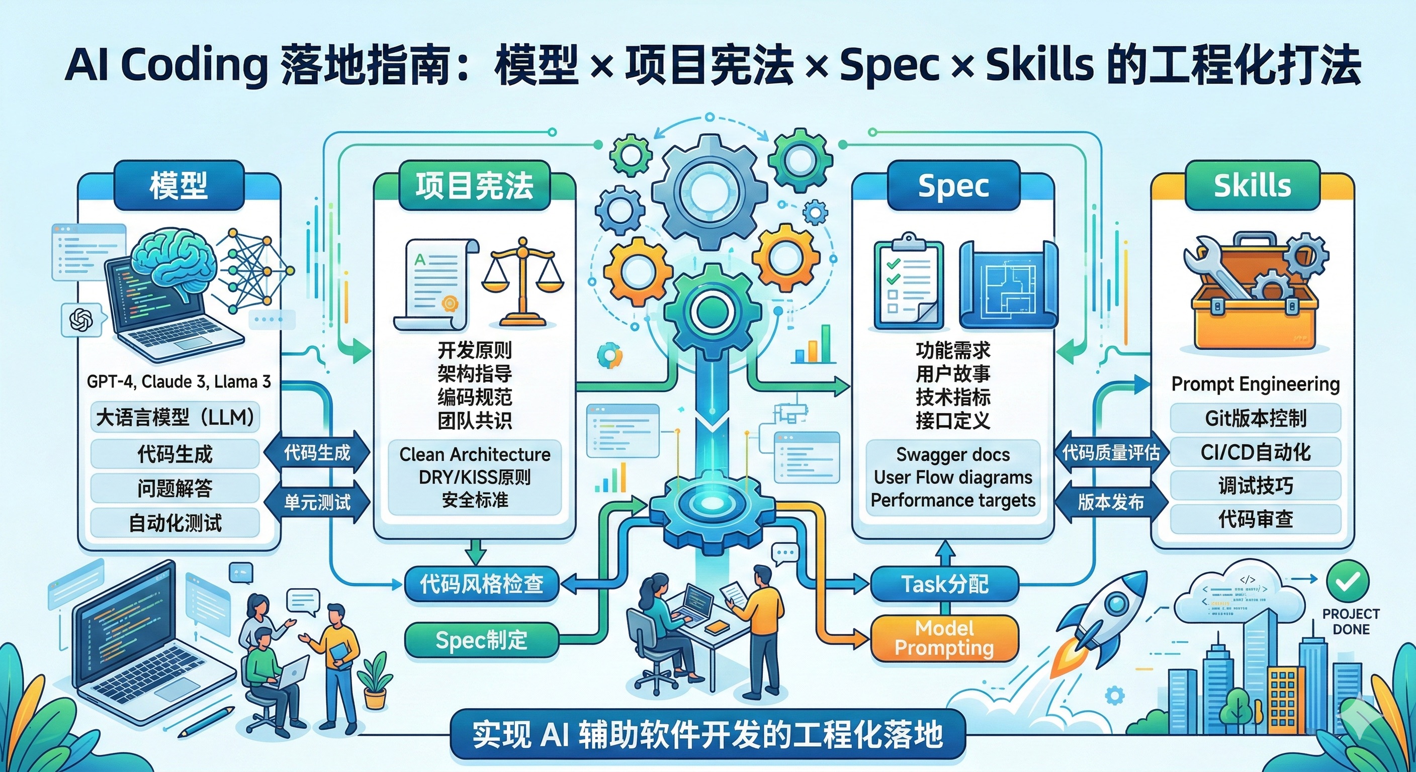 AI Coding 落地指南:模型 × 项目宪法 × Spec × Skills 的工程化打法